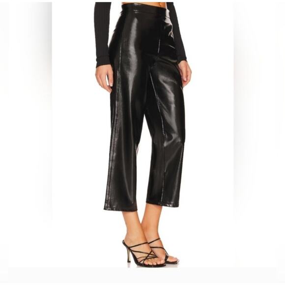 NWT Blank NYC The Baxter Black Faux Leather Ankle Pants High Rise 26 - Picture 2 of 14